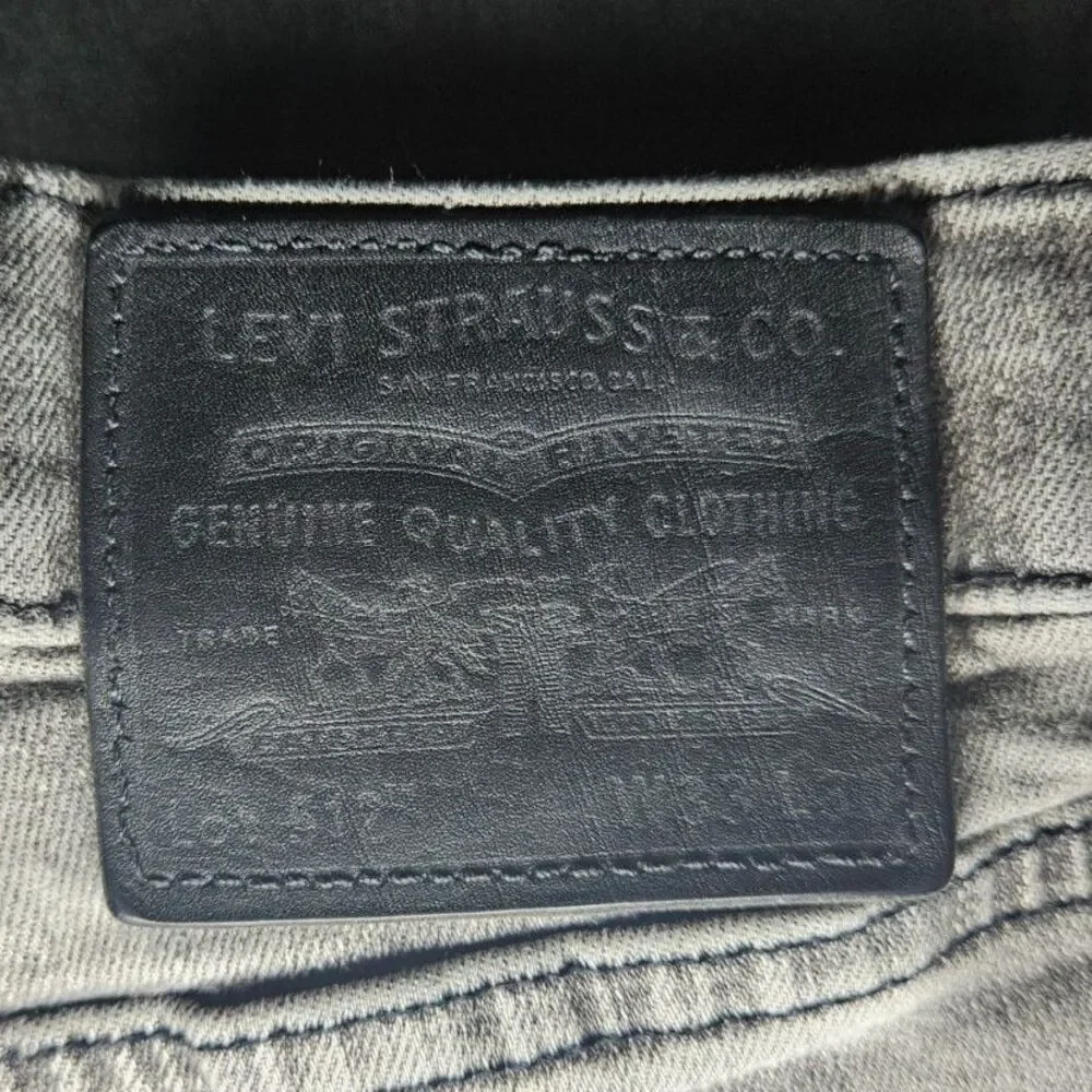 Levi’s Premium 512 Slim Taper Men’s Jeans W33 L30 Gray Charcoal Denim